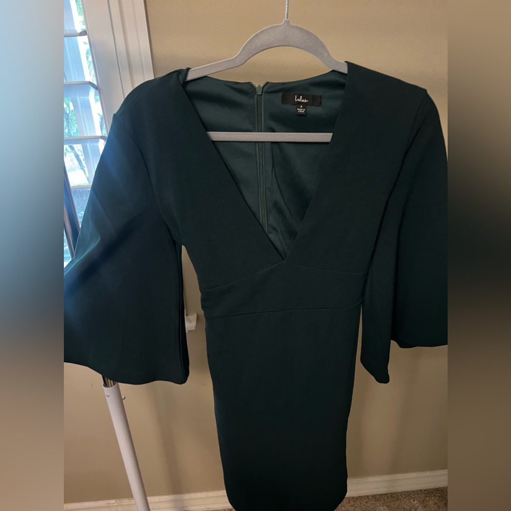 Lulus long sleeve emerald green dress. Size small.